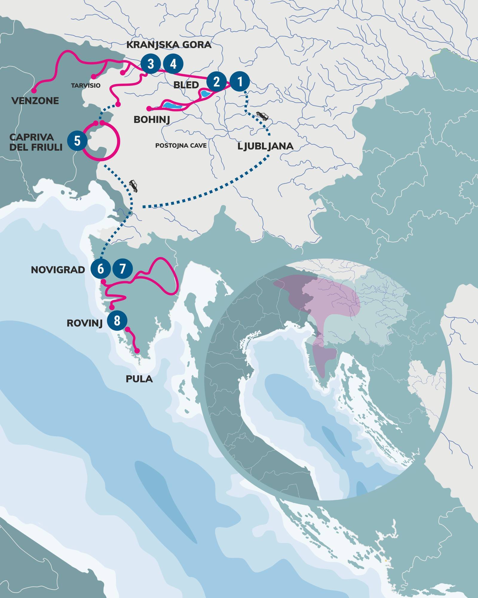 Cycling Croatia Slovenia Italy and Croatia Cycling Tour