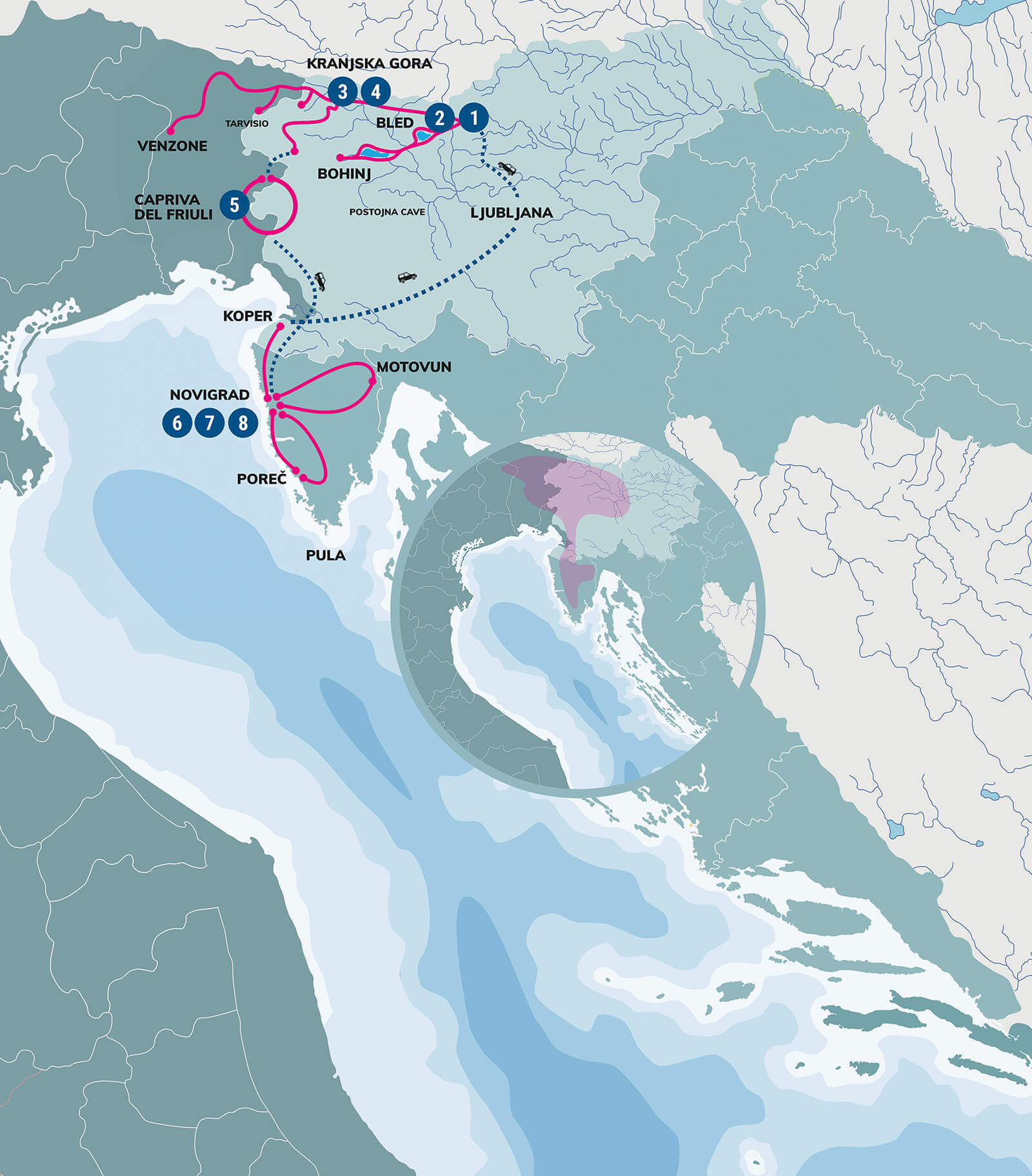 Cycling Croatia Slovenia Italy and Croatia Cycling Tour